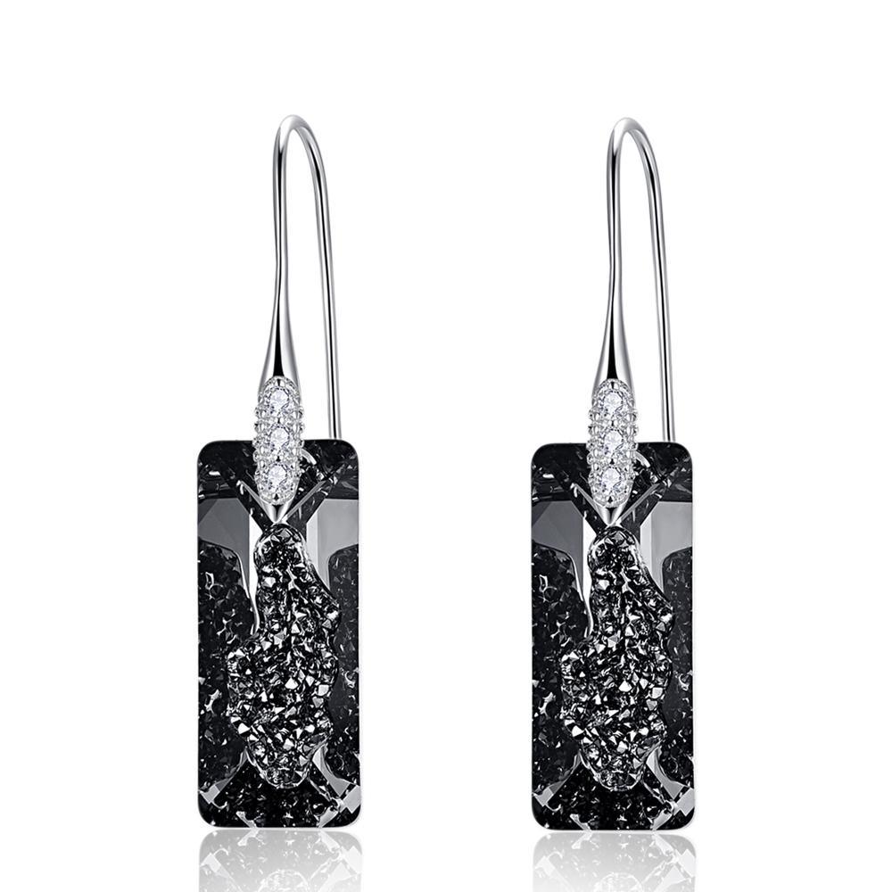 Boucles d'oreilles en cristal noir - Carallor l Site Officiel l Bijoux Uniques