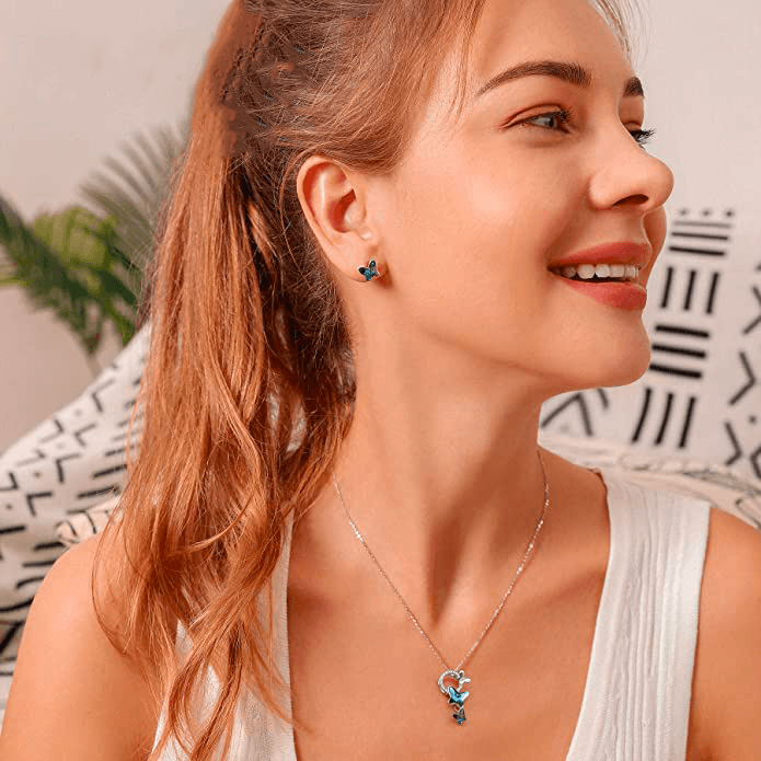 Boucles d'oreilles papillon en cristal Swarovski® - Carallor l Site Officiel l Bijoux Uniques