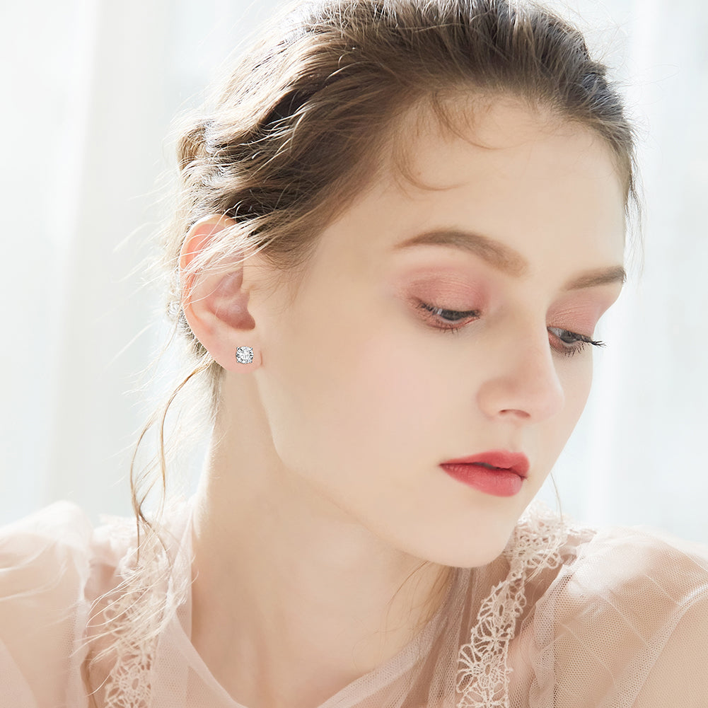 Boucles d'Oreilles Pierre de Naissance Grenat