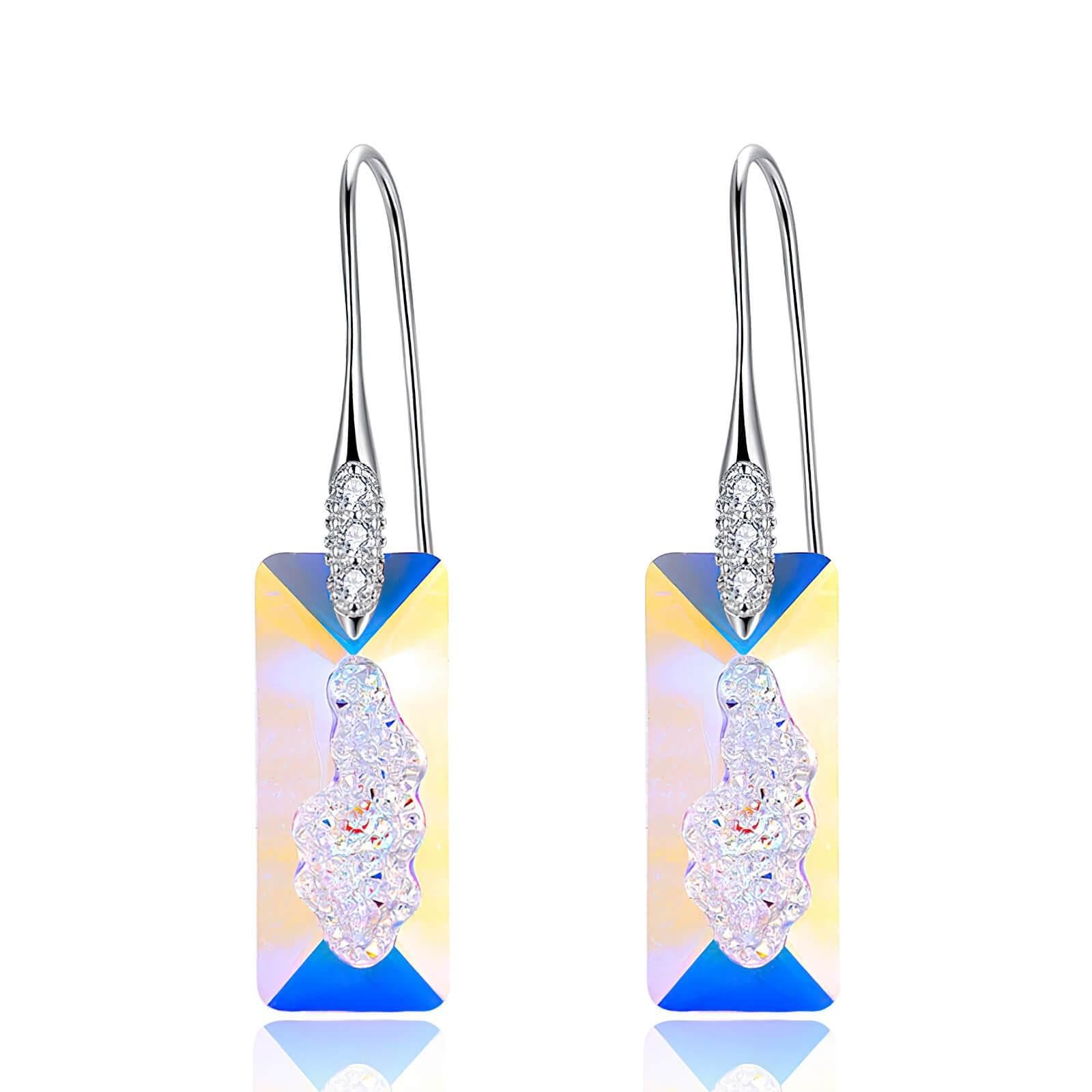 Boucles d'oreilles aurore boréales cristallines - Carallor l Site Officiel l Bijoux Uniques