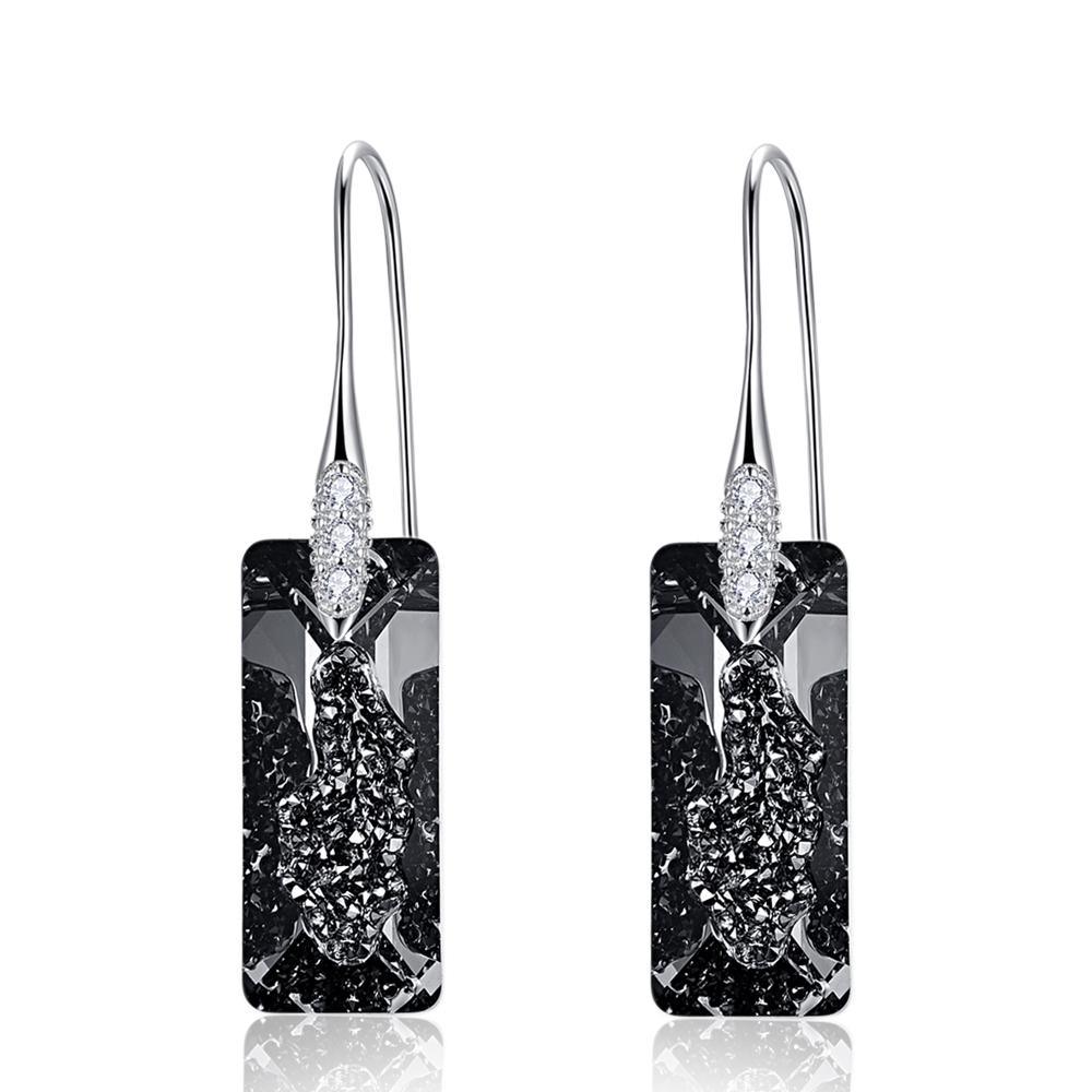 Boucles d'oreilles en cristal noir - Carallor l Site Officiel l Bijoux Uniques