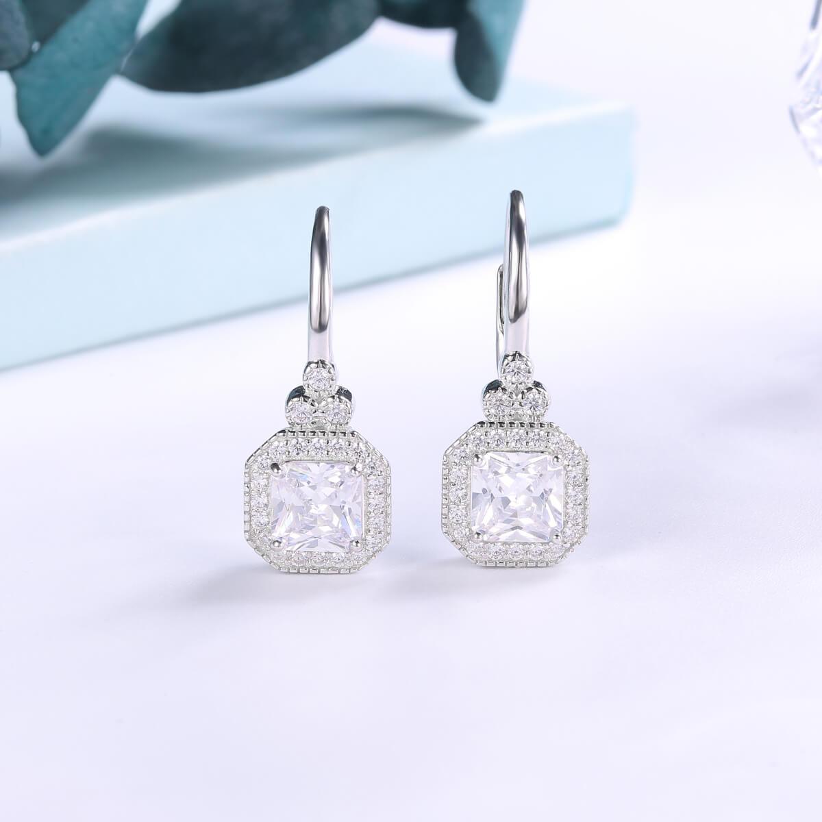 Boucles d'oreilles cristal Asscher cut - Carallor l Site Officiel l Bijoux Uniques