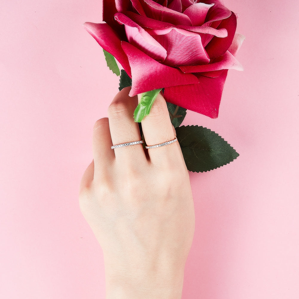 Bague Eternity Mini en Or Rose