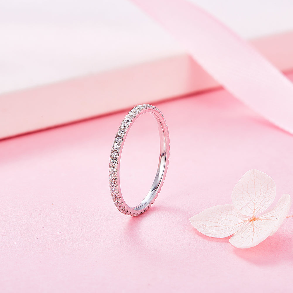 Mini Eternity Ring in Silver