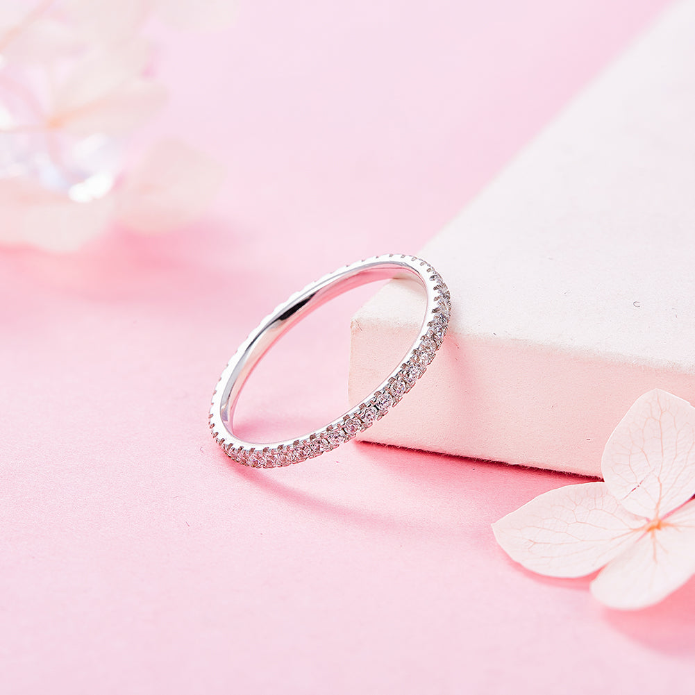 Mini Eternity Ring in Silver