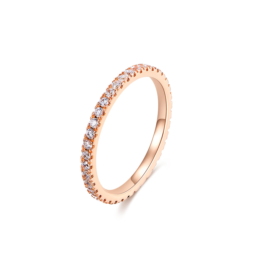 Bague Eternity Mini en Or Rose