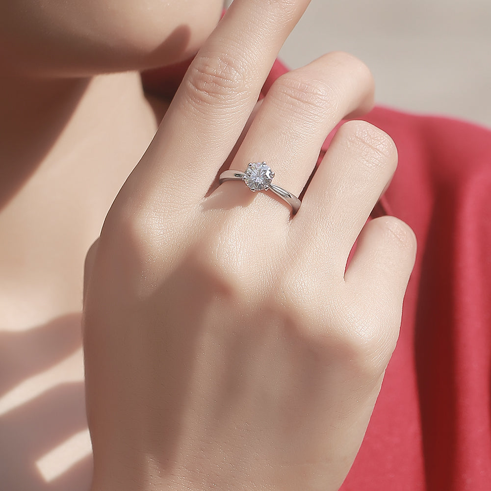 Bague Solitaire en Argent