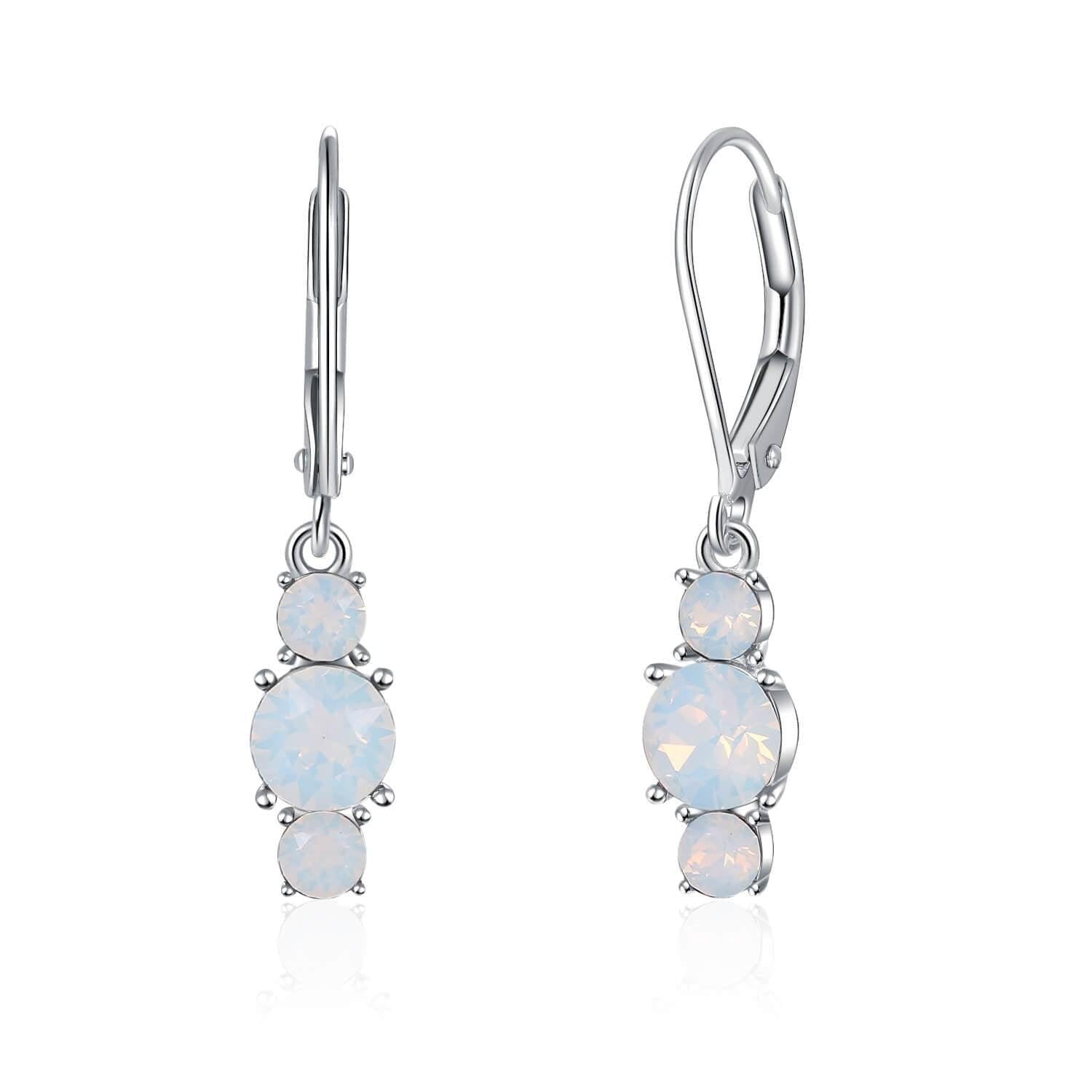 Boucles d'oreilles pendantes birthstone - Carallor l Site Officiel l Bijoux Uniques